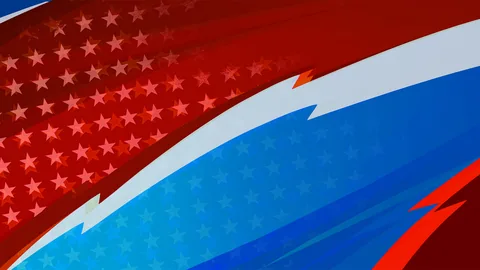 Ultimate Slot of America için özgün tanıtım görseli: slot oyunu düzenini soyut geometrik desenle gösterir.