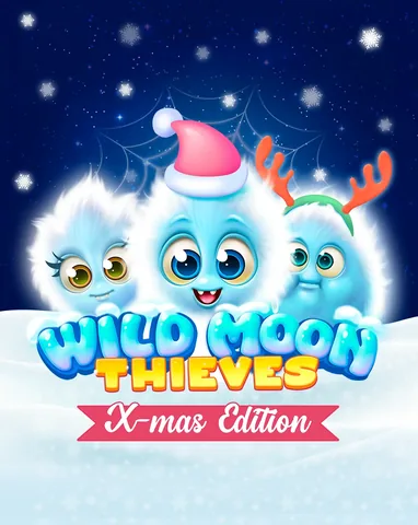 Wild Moon Thieves X Mas için özgün tanıtım görseli: slot oyunu düzenini soyut geometrik desenle gösterir.